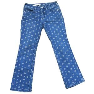 ANTHROPOLOGIE  Jeans Pilcro The Letterpress Floral Print Size 2*(see notes) Blue